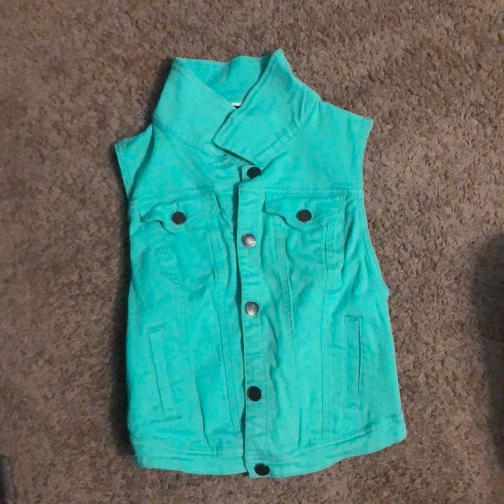 Light blue jean vest